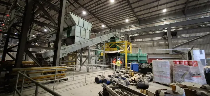Planned maintenance on site at a waste handling facility